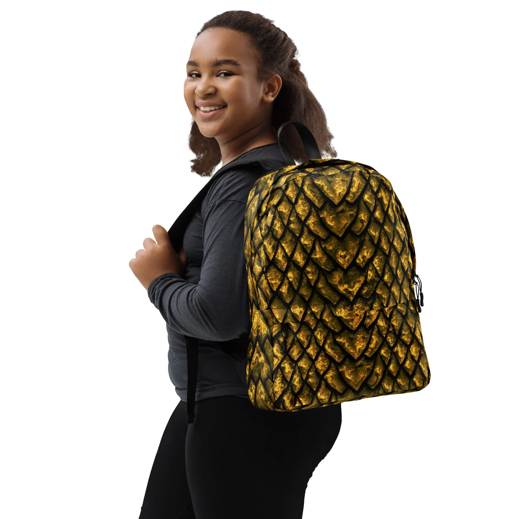 Gold Dragon Scale Backpack