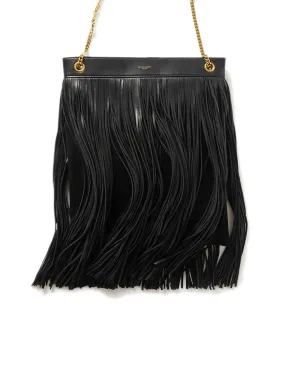 Grace Large Fringed Leather and Suede Shoulder Bag