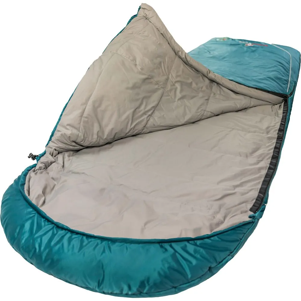 Gr\u00fcezi Bag - Biopod Wolle Goas Comfort Zip Left Sleeping Bag dark petrol