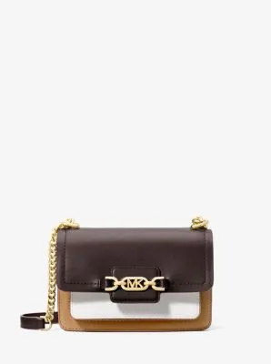 Heather Extra-Small Color-Block Leather Crossbody Bag