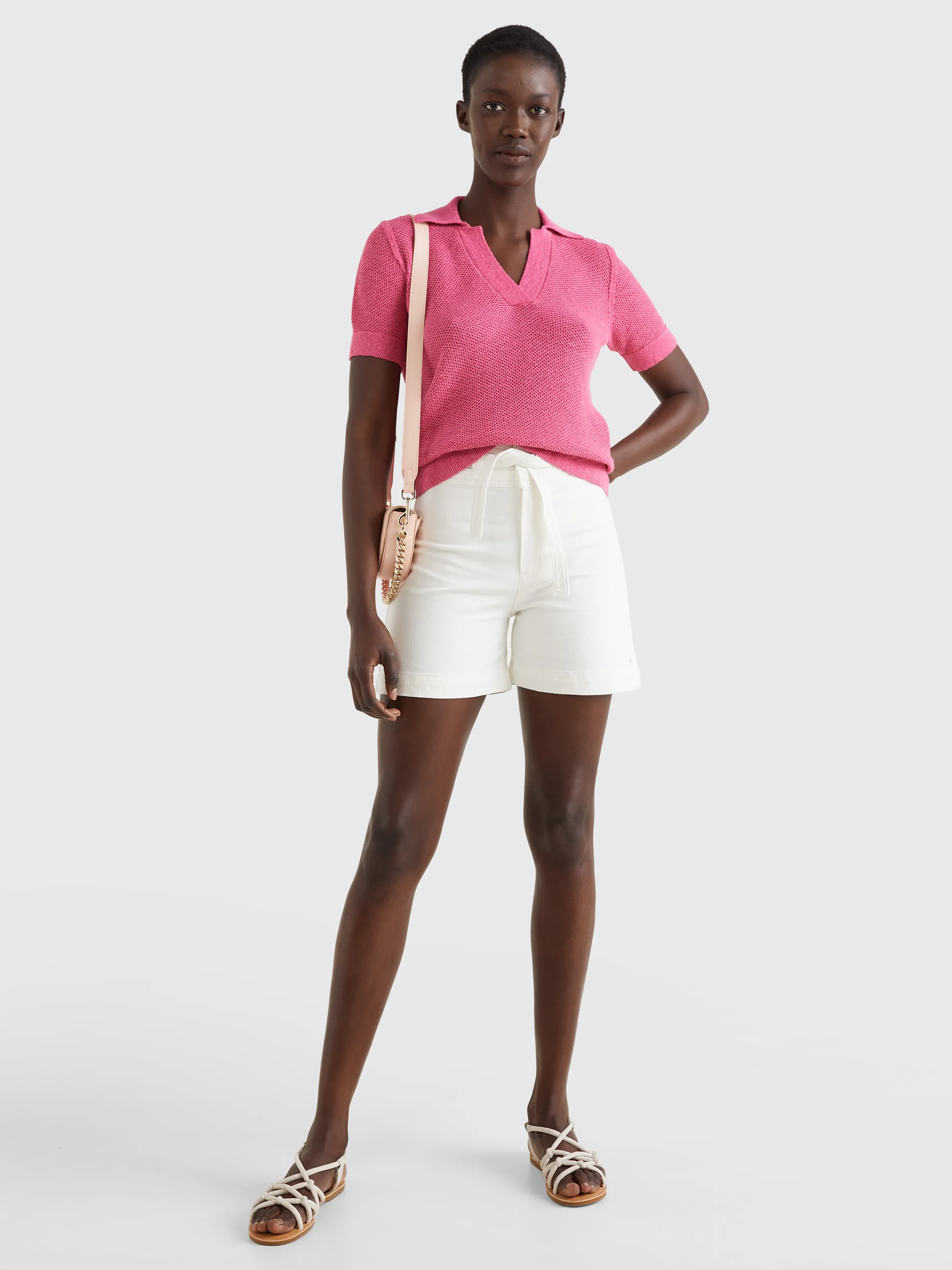 High Rise Flare Fit Denim Shorts | Shorts | Tommy Hilfiger