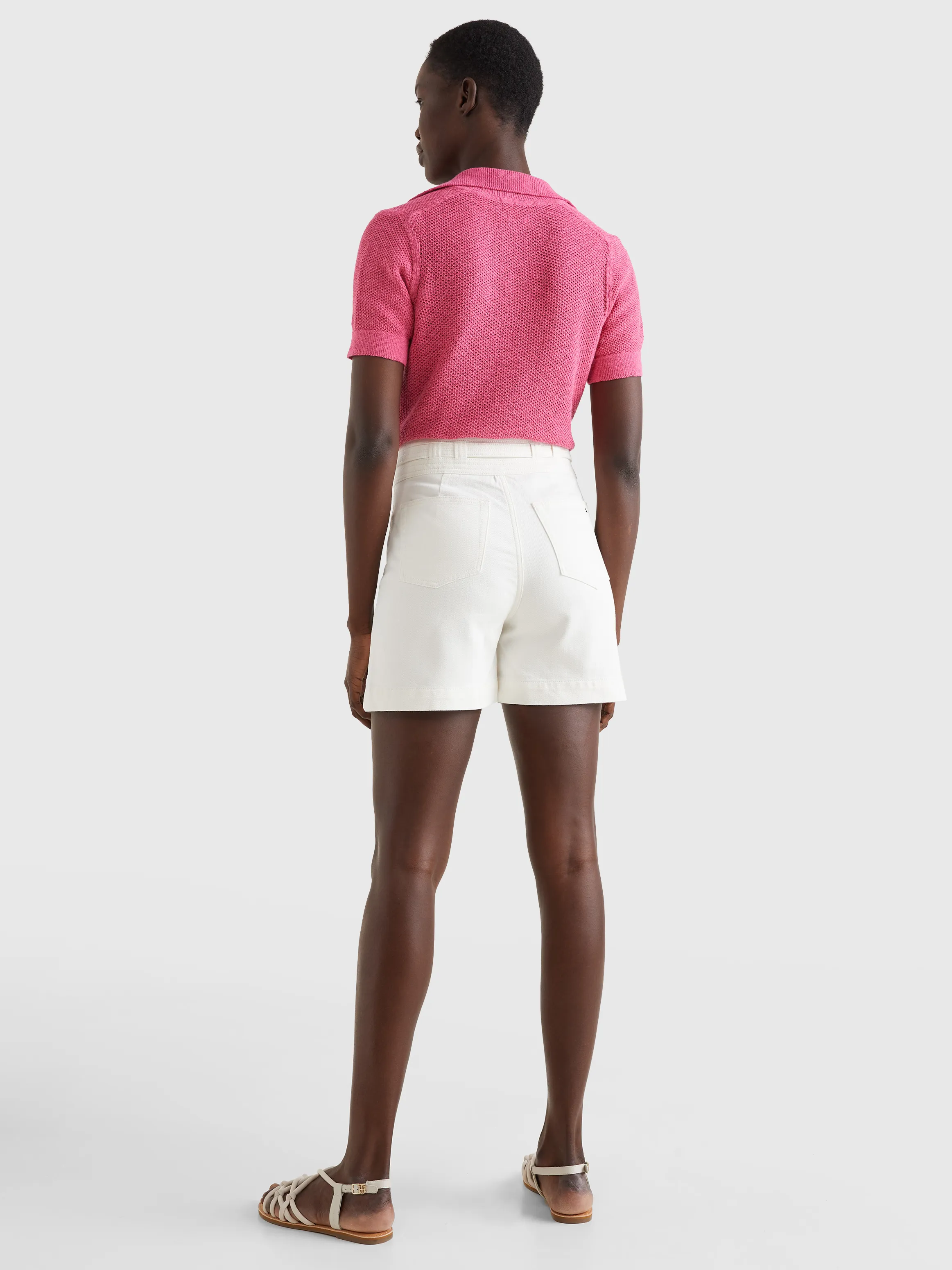 High Rise Flare Fit Denim Shorts | Shorts | Tommy Hilfiger