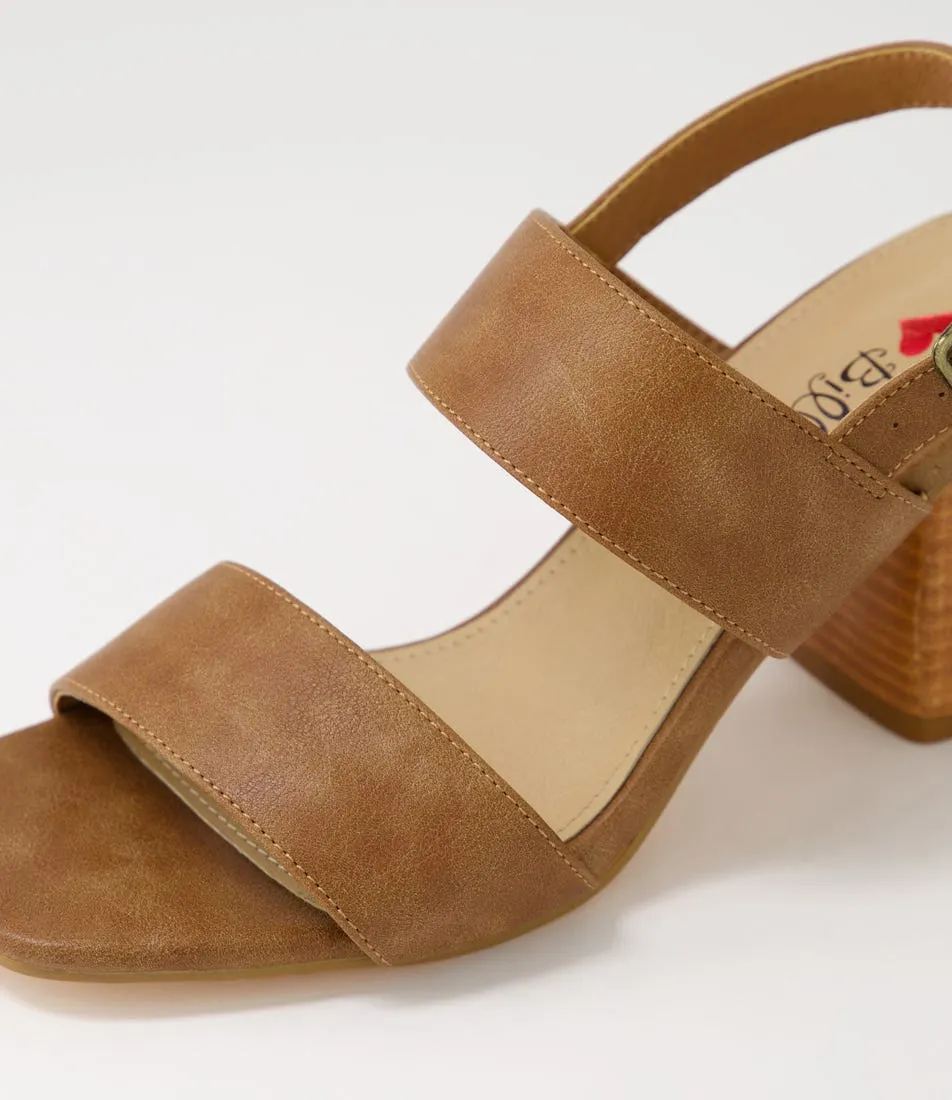 I LOVE BILLY Hattish Dark Tan Sandals