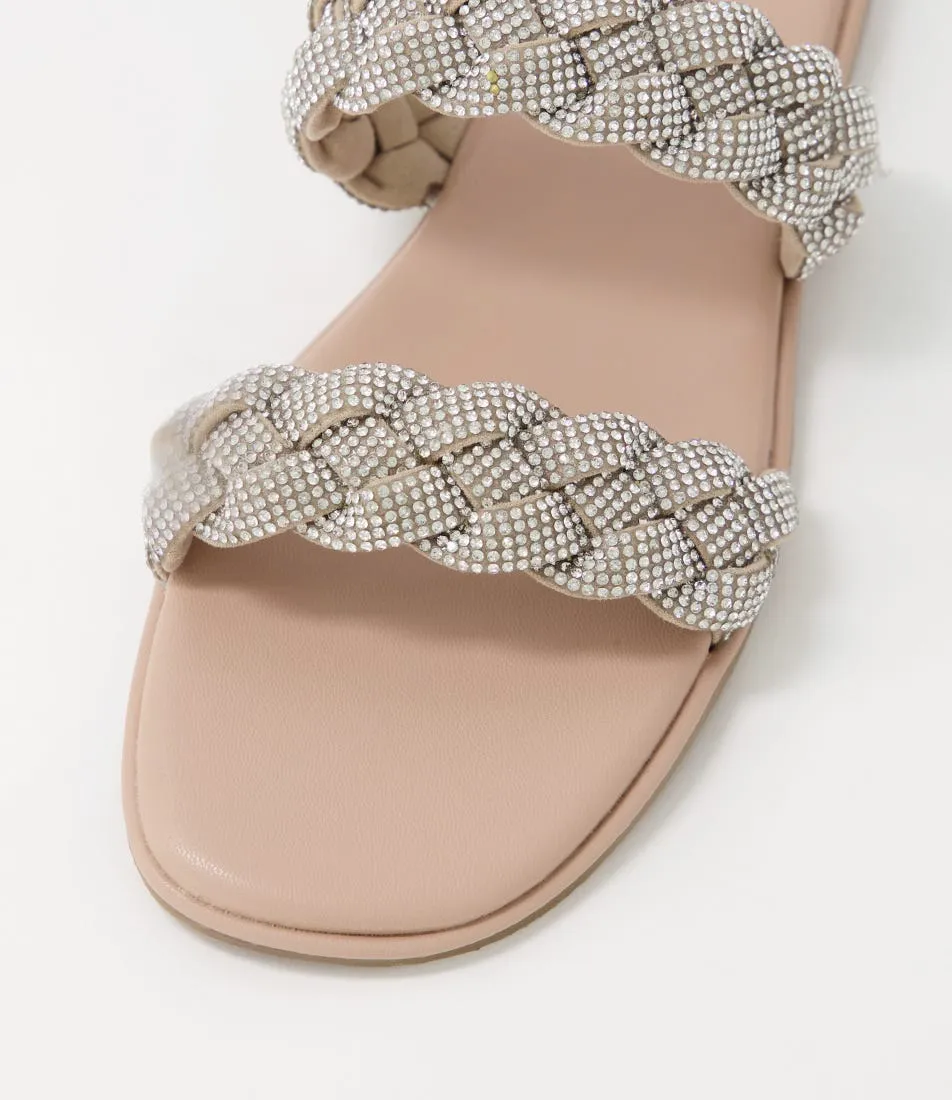 I LOVE BILLY Pasha Nude Microsuede Sandals