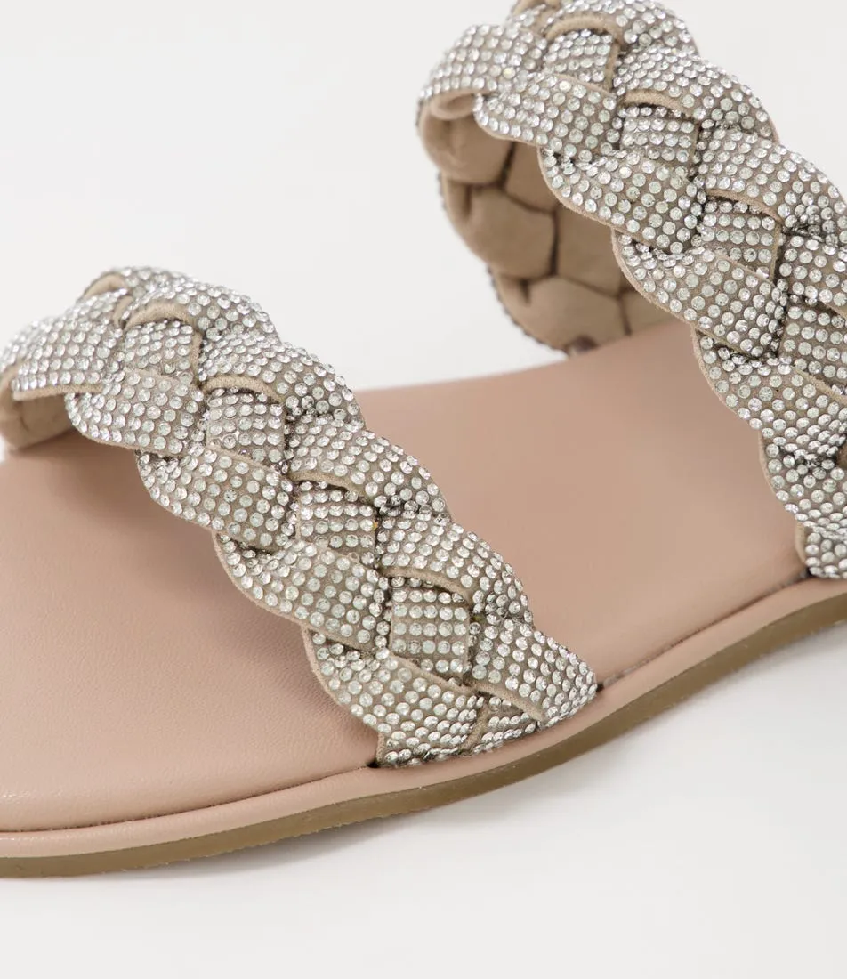 I LOVE BILLY Pasha Nude Microsuede Sandals