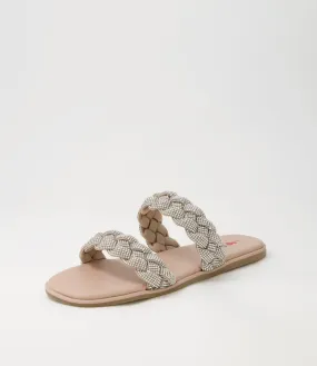 I LOVE BILLY Pasha Nude Microsuede Sandals