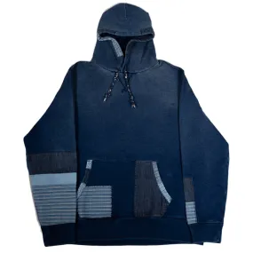 INDIGO PATCHWORK HOODIE