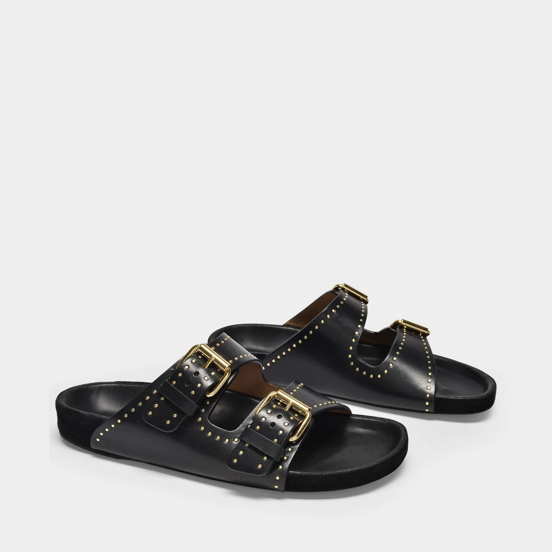 Isabel Marant  Lennyo Sandals in Black Leather