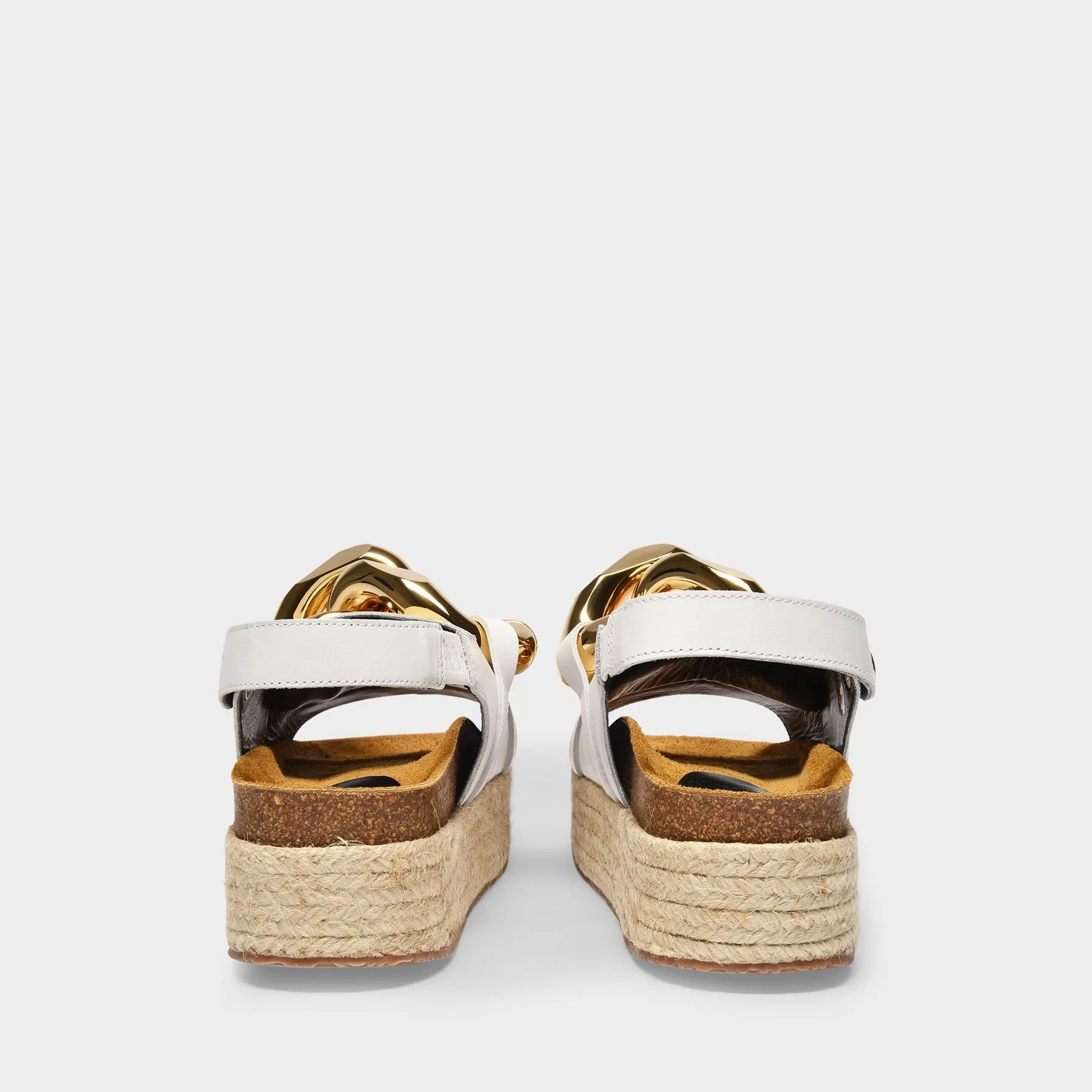 J.W. Anderson  Chain Sandals in White Leather