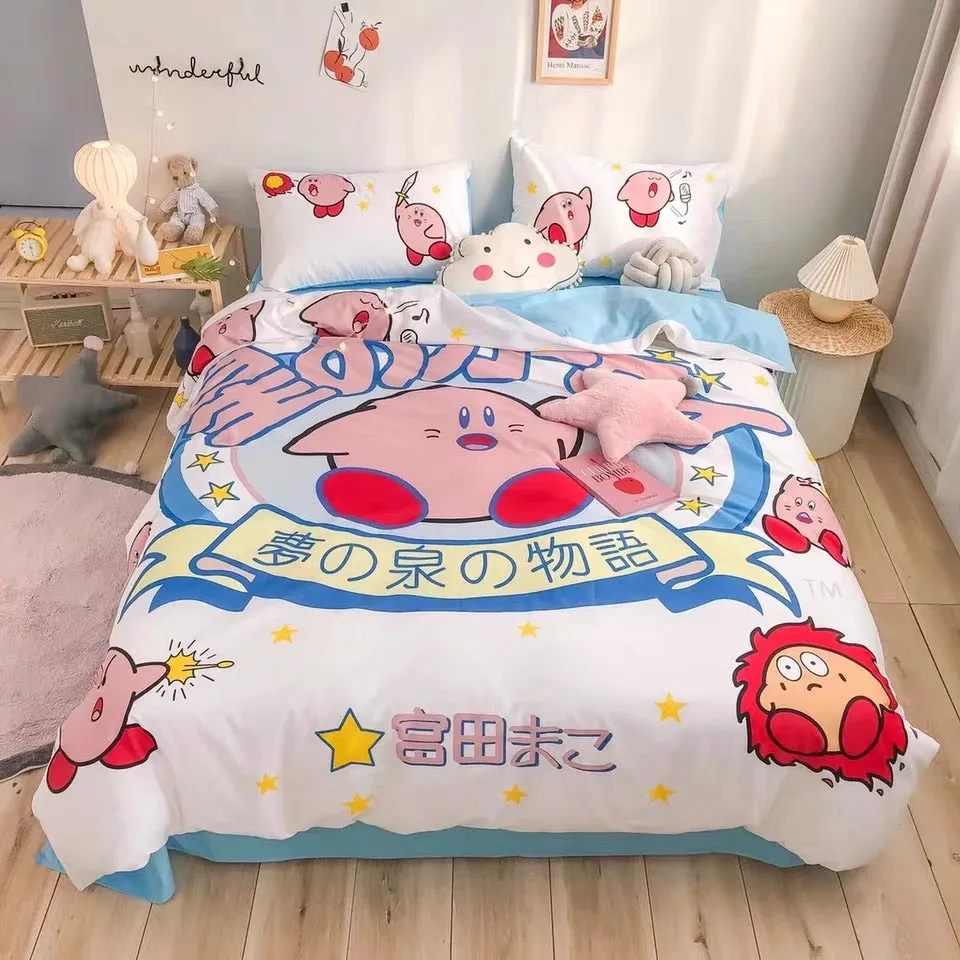 Kirby bed linen duvet cover pillow case bed sheet