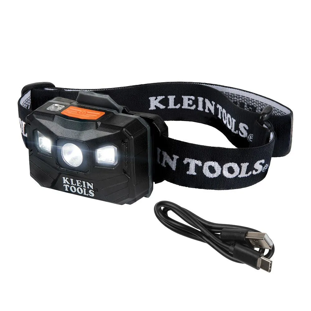 Klein Rechargeable Headlamp with Fabric Strap, 400 Lumens, All-Day Runtime #56048