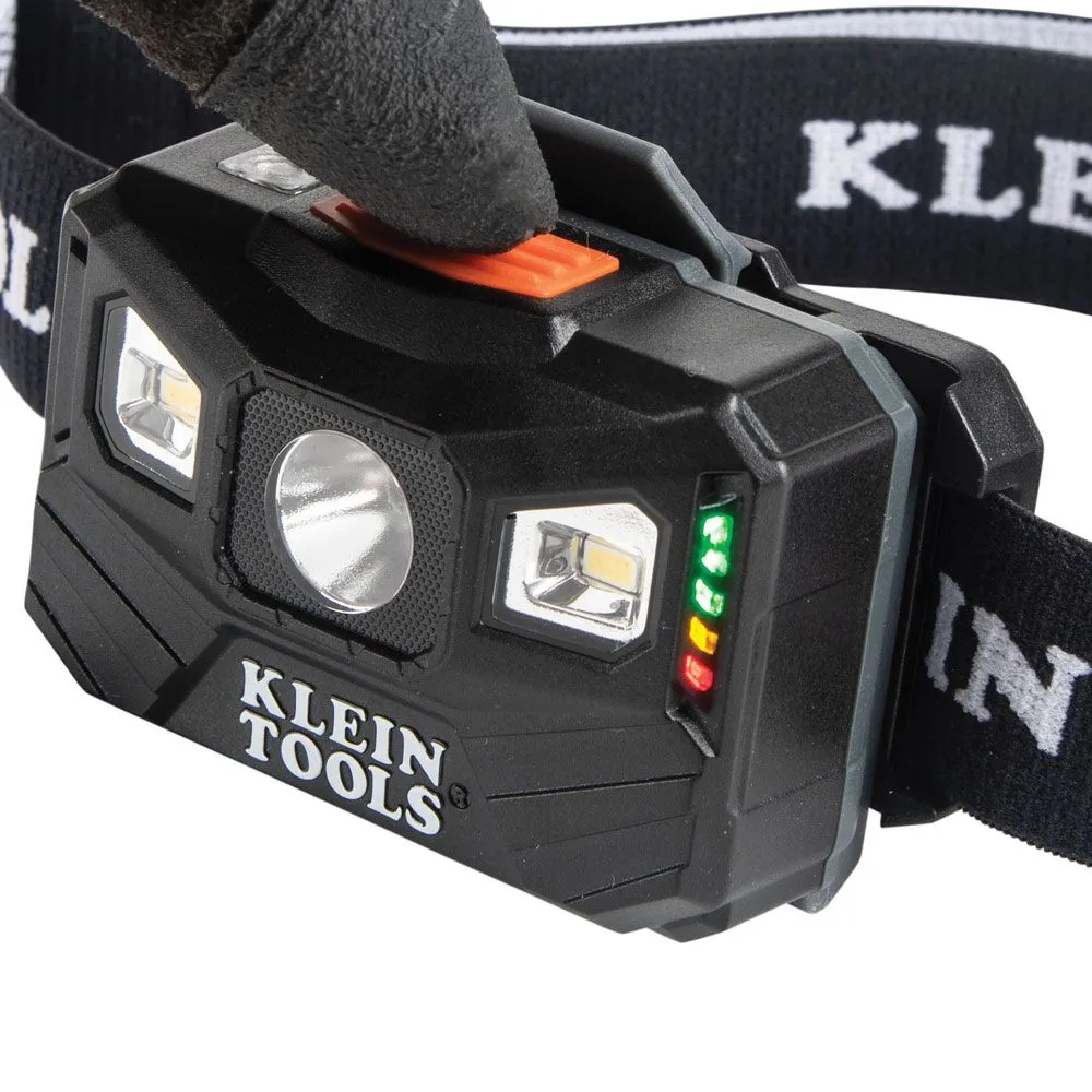 Klein Rechargeable Headlamp with Fabric Strap, 400 Lumens, All-Day Runtime #56048