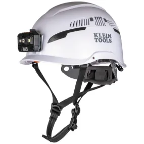 Klein  Safety Helmet, Type-2, Vented Class C, with Rechargeable Headlamp