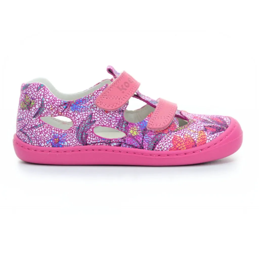 Koel4kids Bep Medium Fantasy Fuchsia Flowers sandals