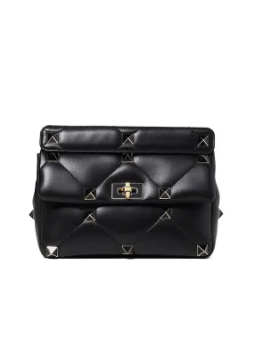 Large Roman Stud The Shoulder Bag in Nappa with Chain