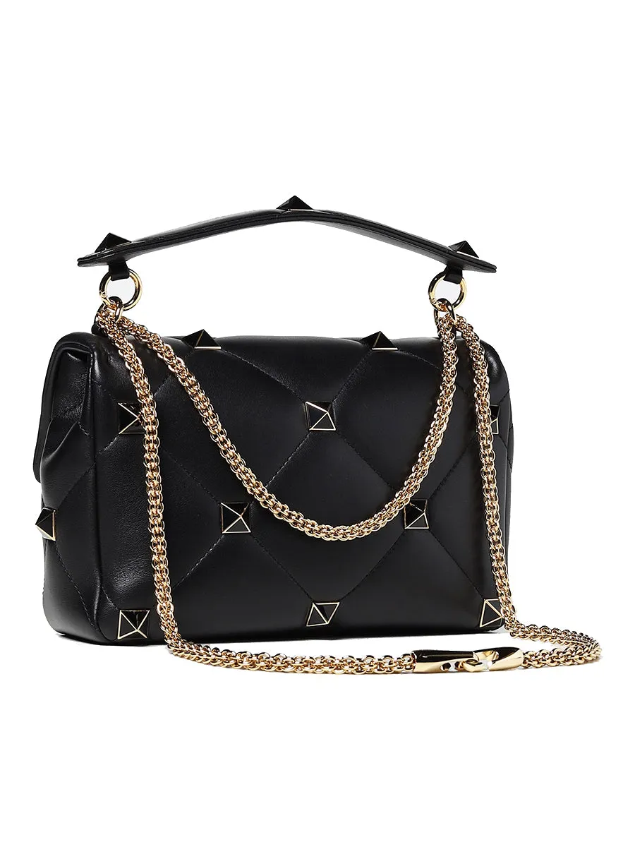 Large Roman Stud The Shoulder Bag in Nappa with Chain