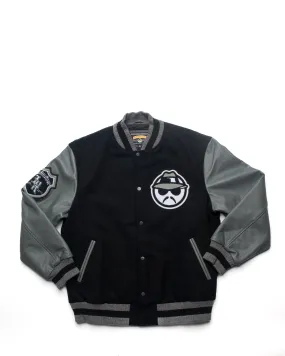 LEATHER SLEEVE VARSITY JACKET