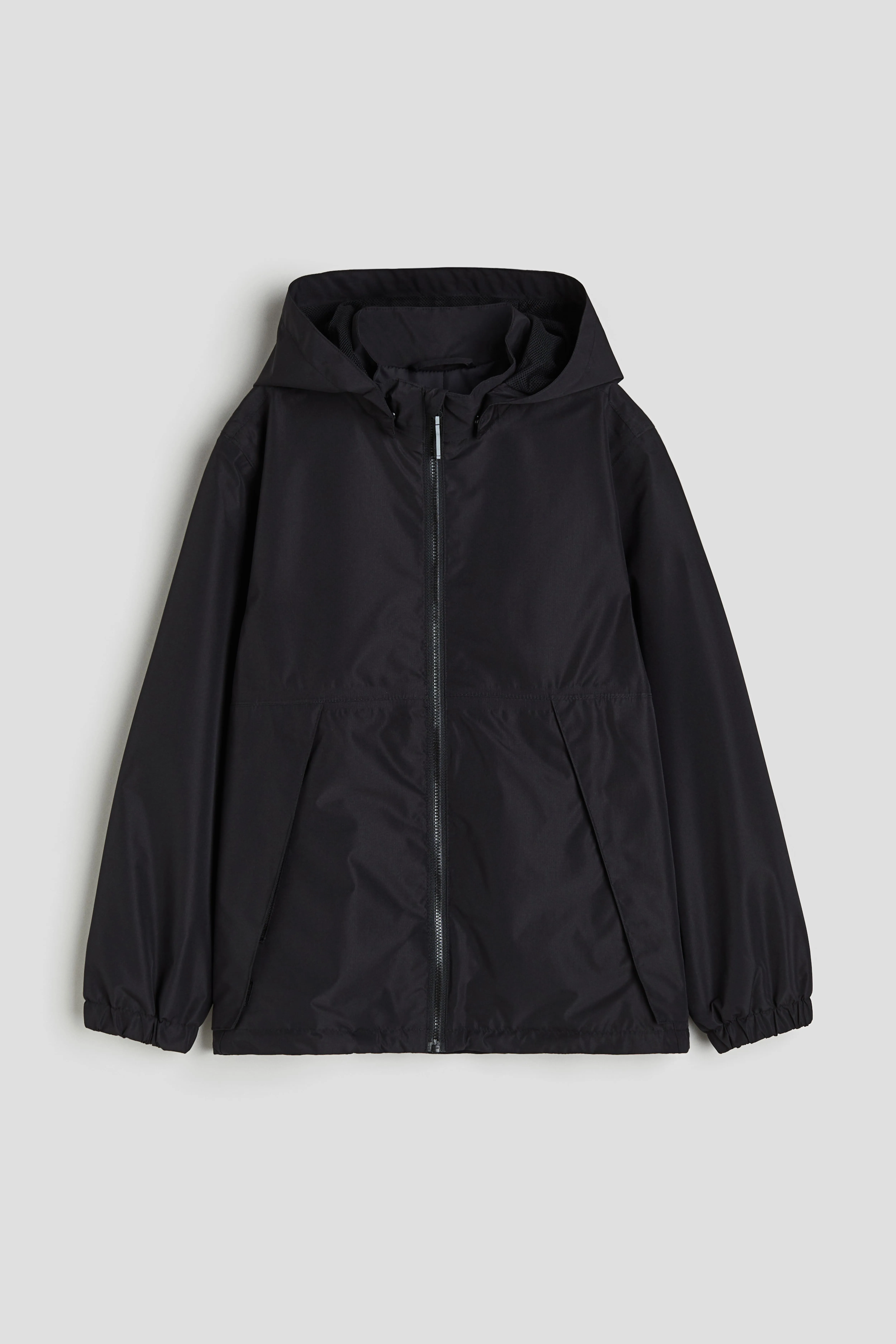 Lightweight rain jacket - Long sleeve - Regular length - Black - Kids | H&M GB