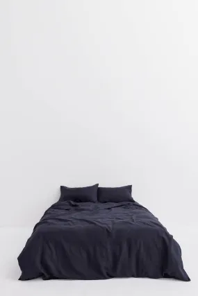 Linen Duvet Cover Midnight