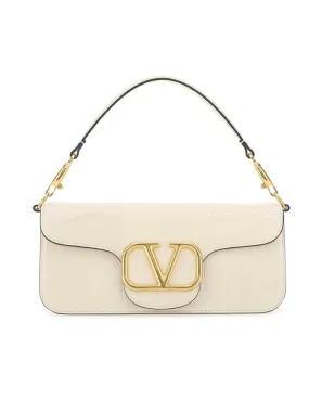 Loco Calfskin Shoulder Bag in Ivory