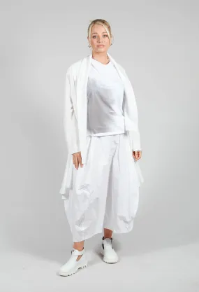 Longline Cardigan in White