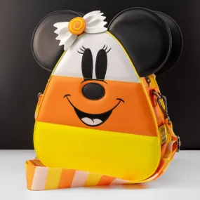 Loungefly x Disney Mickey and Minnie Mouse Candy Corn Crossbody Bag