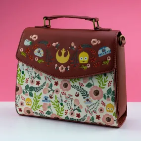 Loungefly x Star Wars Rebel Droids Floral Print Crossbody Bag