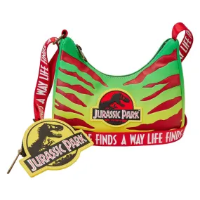 Loungefly x Universal Jurassic Park 30th Anniversary Life Finds A Way Crossbody Bag