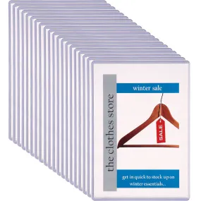 Marbig Document Sheet Protector PVC Thick Heavy Duty A5 Clear 20 Pack