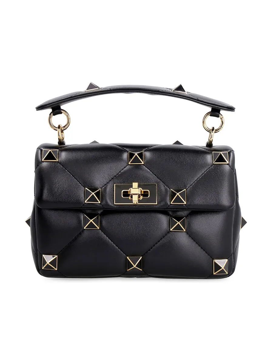 Medium Nappa Roman Stud The Shoulder Bag with Chain