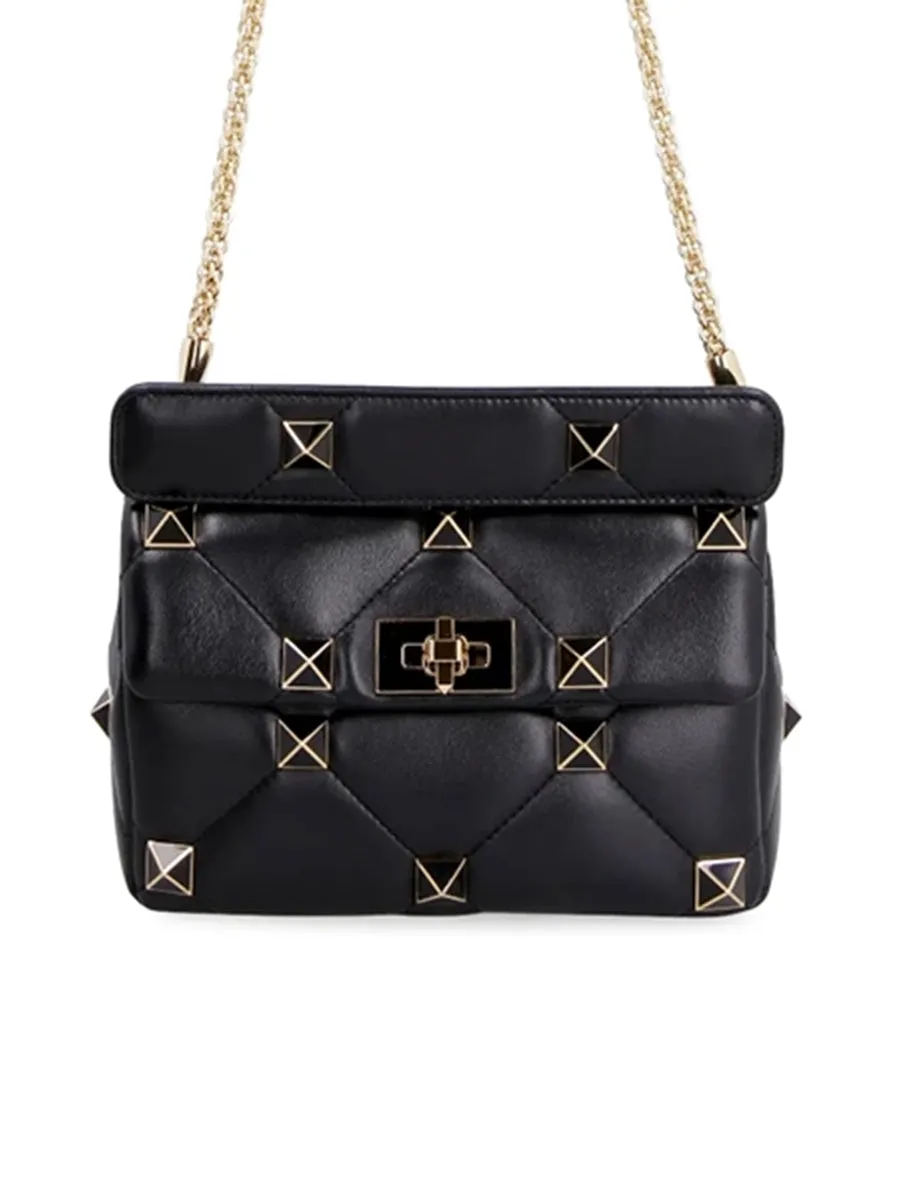 Medium Nappa Roman Stud The Shoulder Bag with Chain