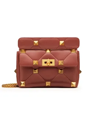 Medium Roman Stud The Shoulder Bag in Nappa with Chain