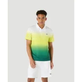 Mens Performance Stripe Polo - Green