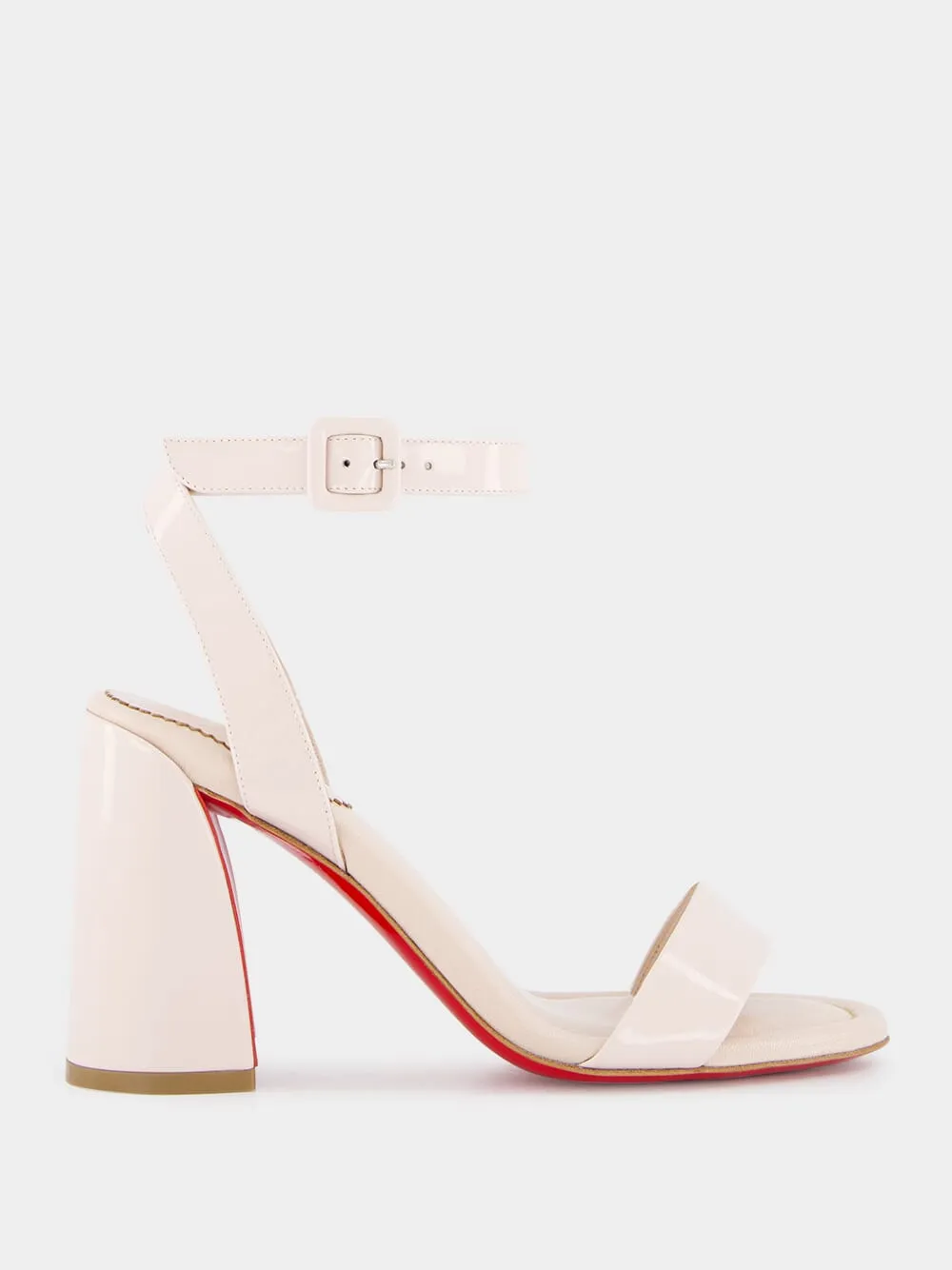 Miss Sabina 85 White Patent Strappy Sandals