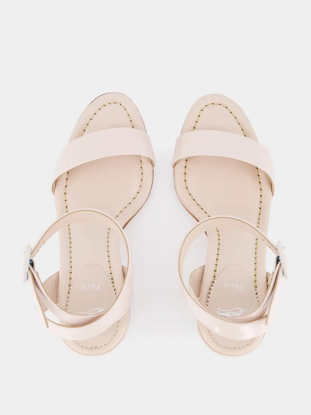 Miss Sabina 85 White Patent Strappy Sandals