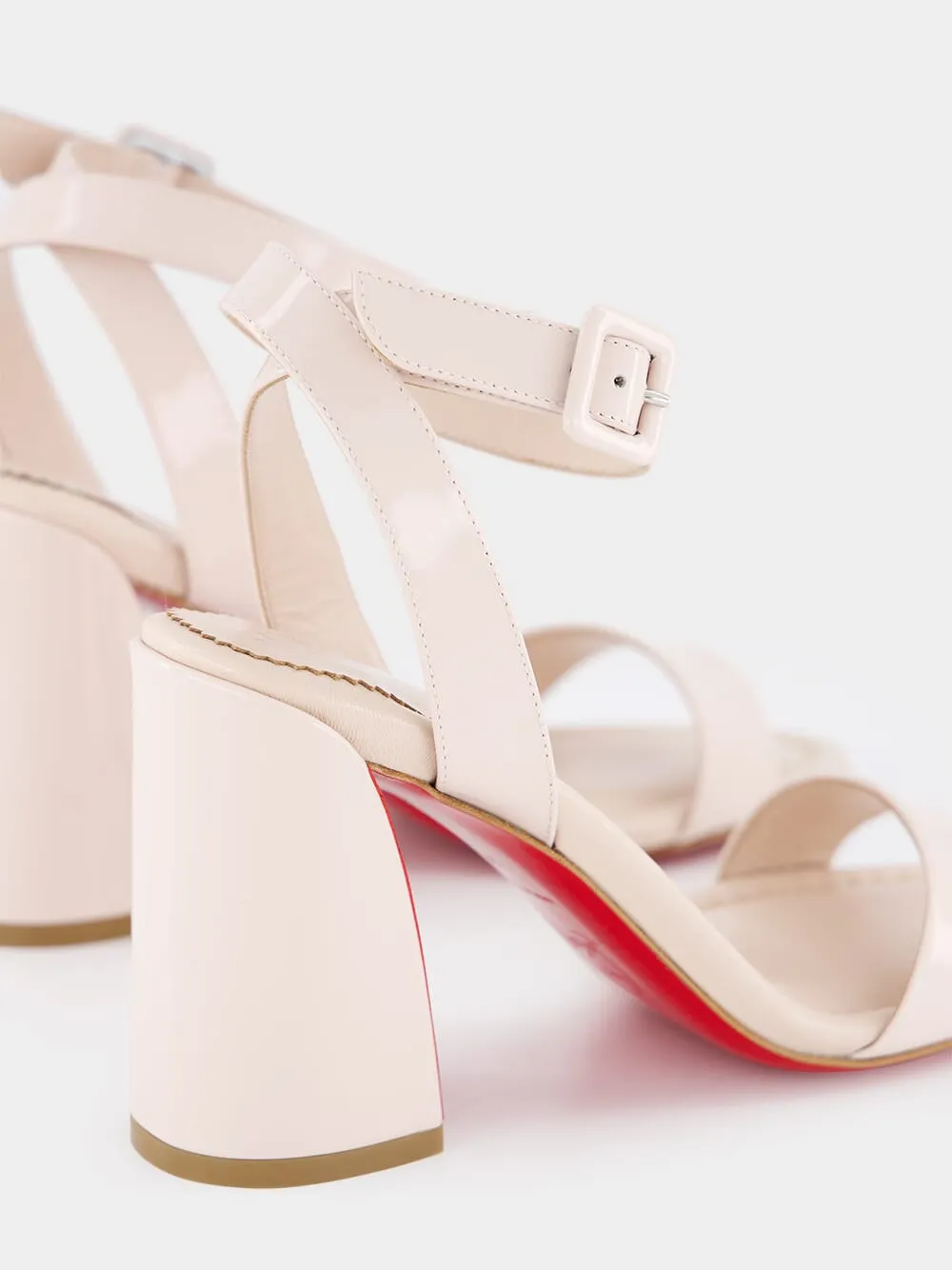 Miss Sabina 85 White Patent Strappy Sandals