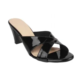 Mochi Women Black Casual Mules