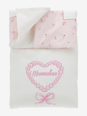 Monnalisa Baby Girls Cotton Padded Blanket in Ivory