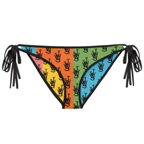 MULTI COLORED Reversible Bikini Bottom