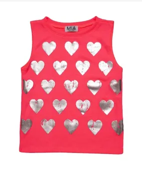 Neon Pink Heart Tank