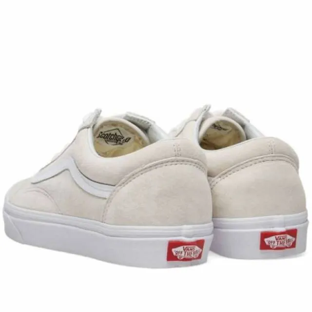 New vans old skool skate shoe pig suede marshmallow white