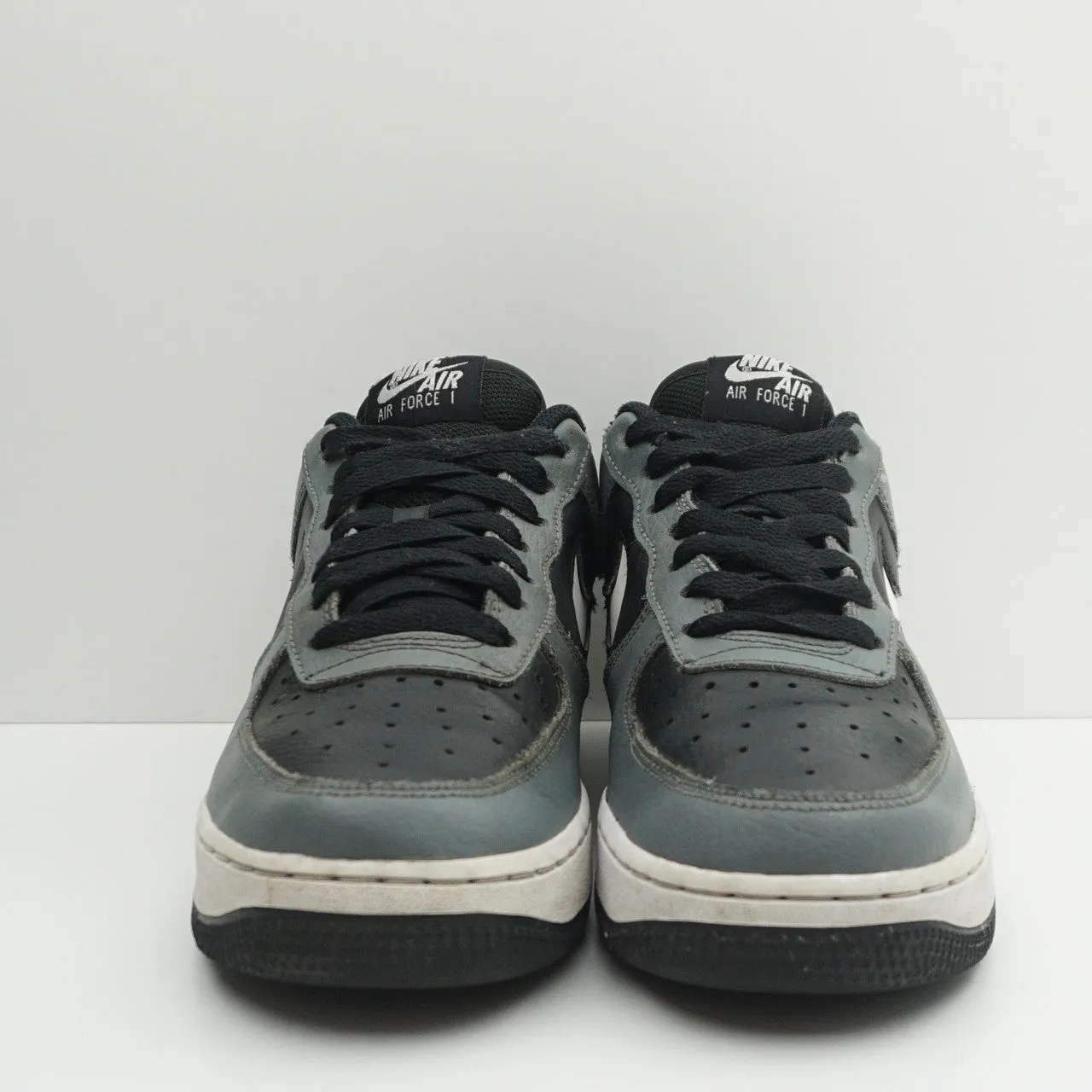 Nike Air Force 1 Low Grey Black Cut Out Swoosh