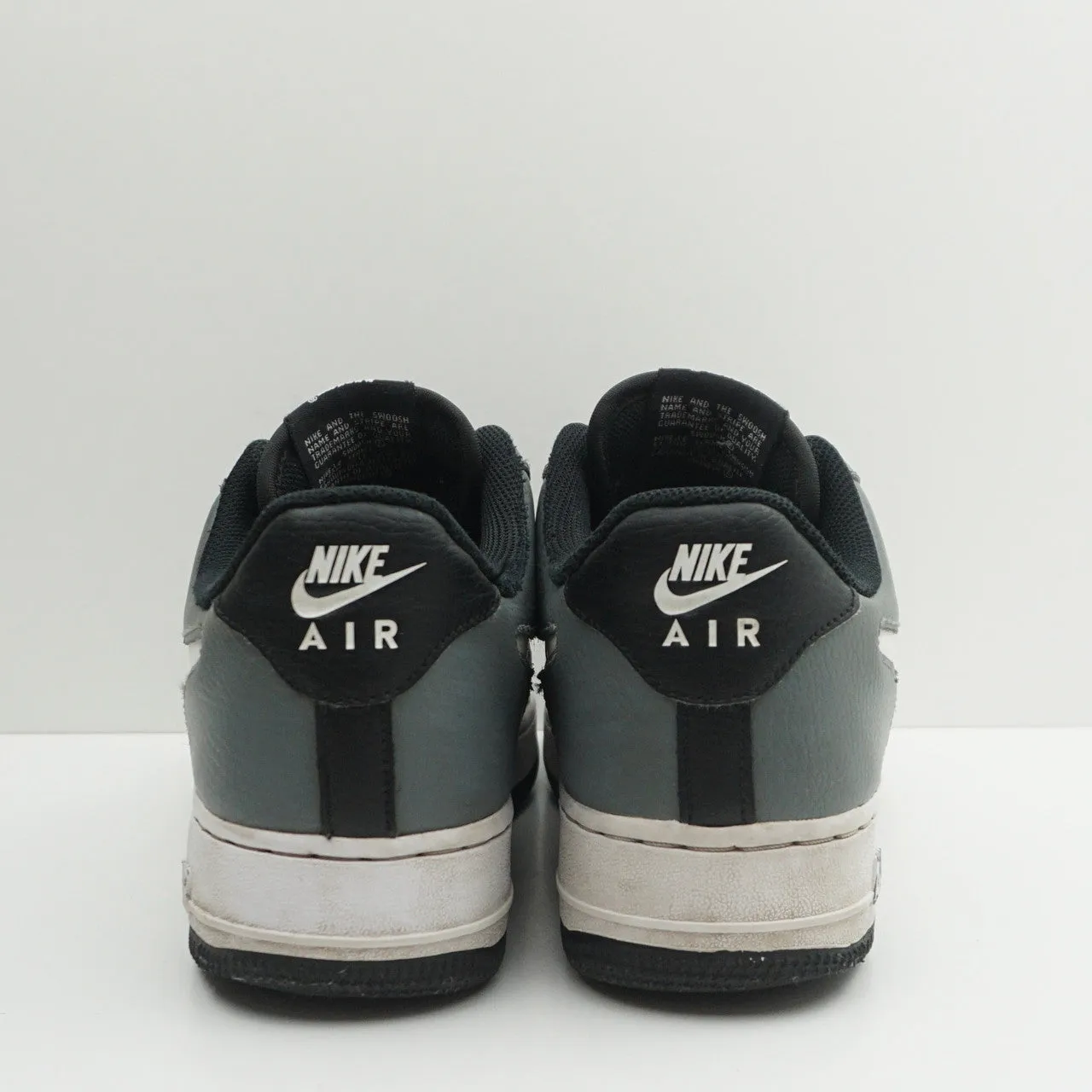 Nike Air Force 1 Low Grey Black Cut Out Swoosh