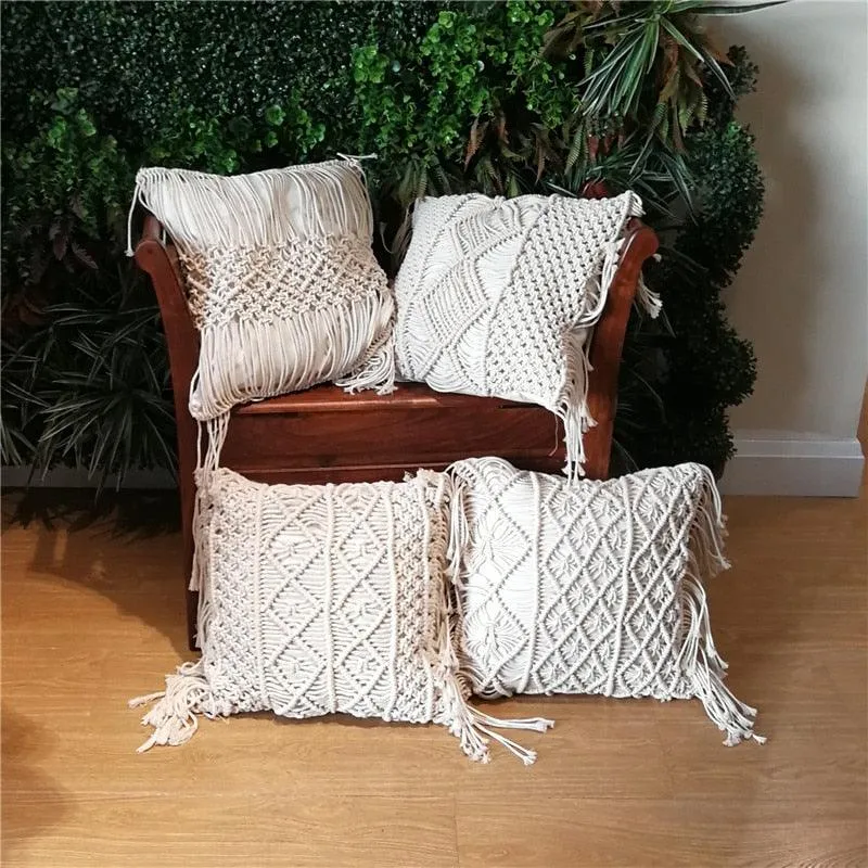 Nordic Knitted Tassel Crocheted Decorative Pillows