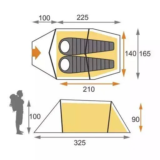 OEX Jackal II 2-Person Tent - Olive UK