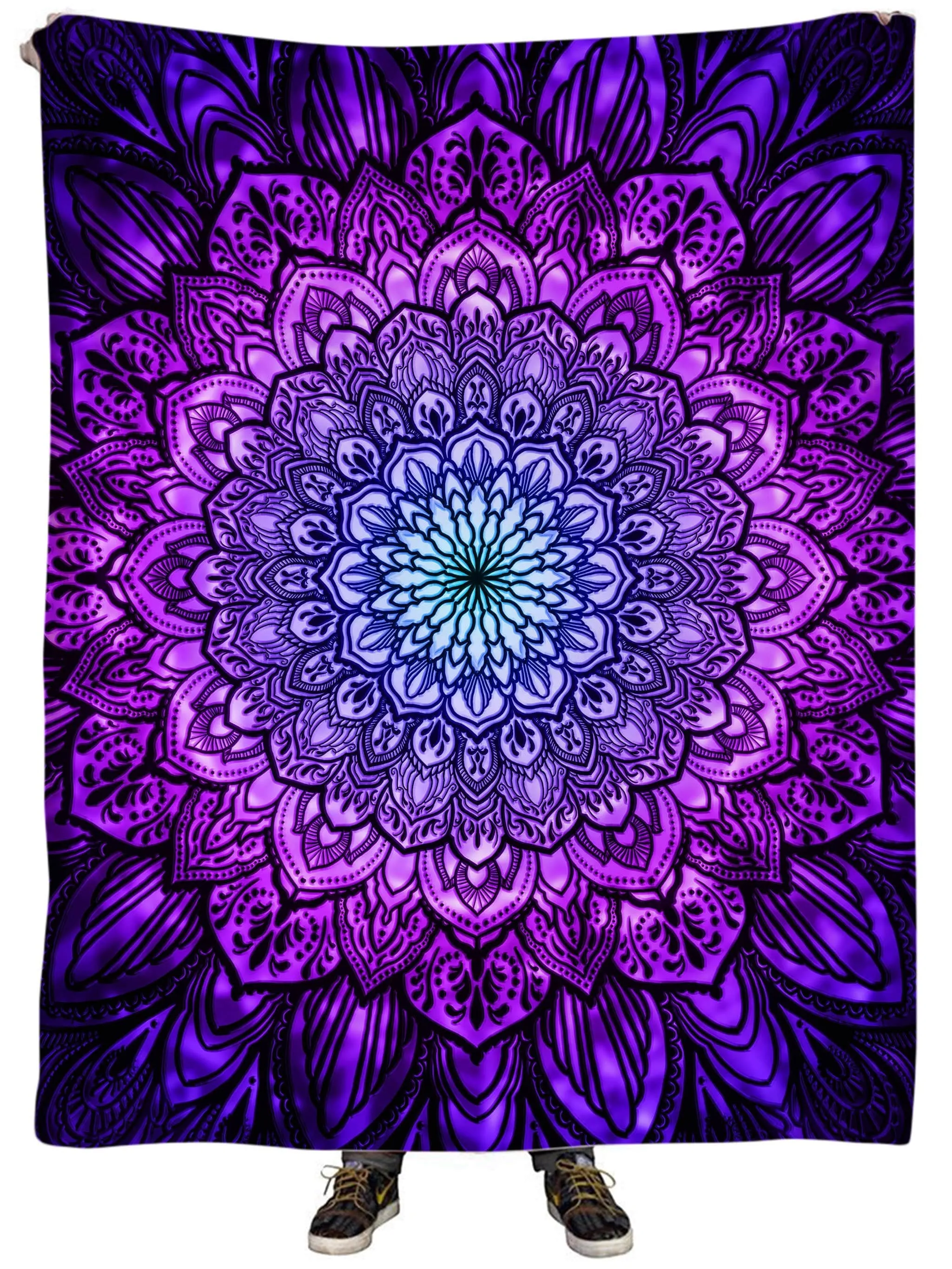 Ornate Mandala Purple Plush Blanket