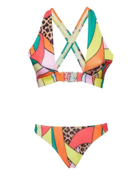 PHILIPP PLEIN Bikini Rainbow Patchwork