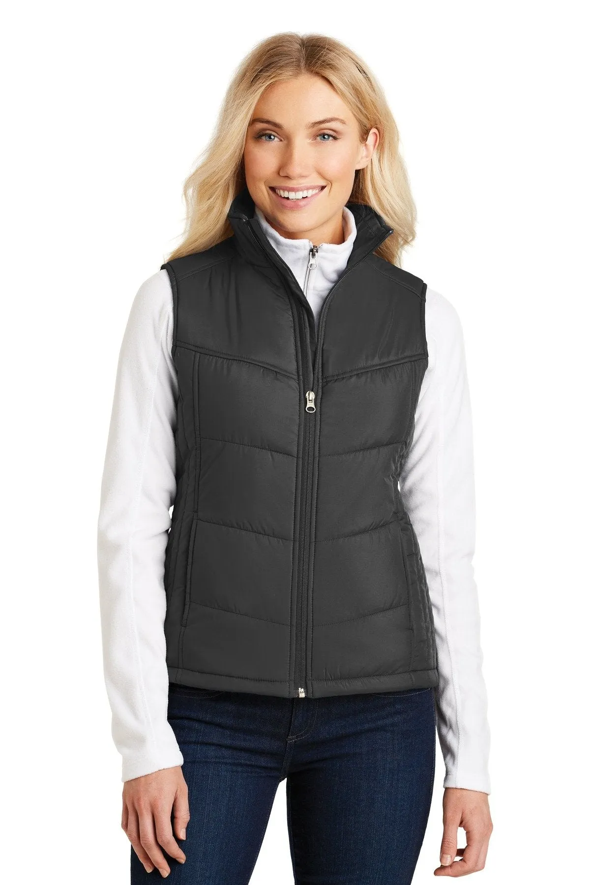 Port Authority Ladies Puffy Vest L709 Black/Black [Horton Group]