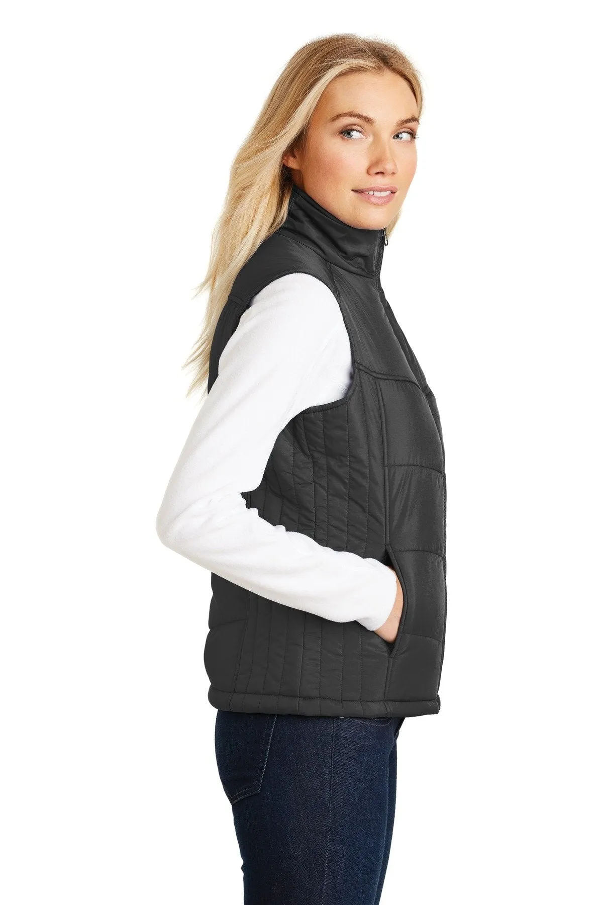 Port Authority Ladies Puffy Vest L709 Black/Black [Horton Group]