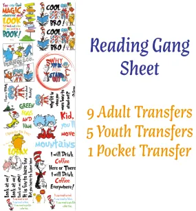 Premade Reading DTF Gang sheet 21 x 60